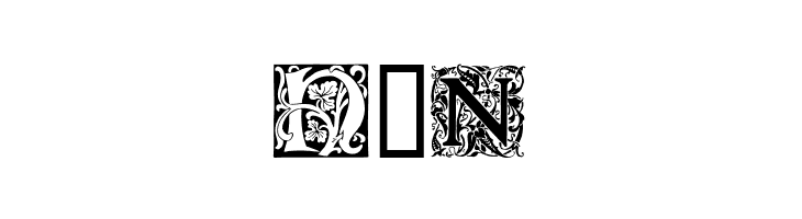 Ornamental Initials N  Free Fonts Download