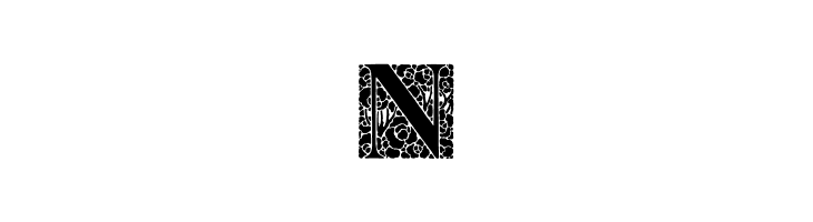 Ornamental Initials N  Free Fonts Download