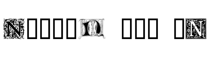 Ornamental Initials N  Free Fonts Download