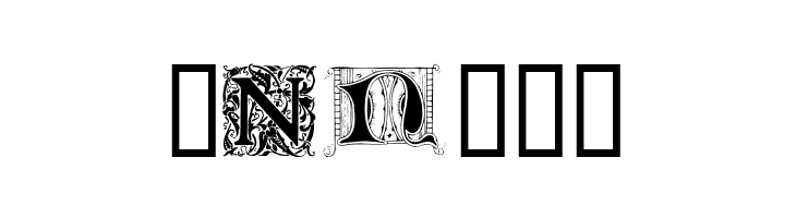 Ornamental Initials N  Free Fonts Download