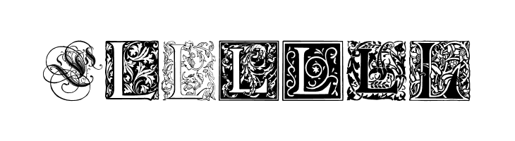 Ornamental Initials L  Free Fonts Download