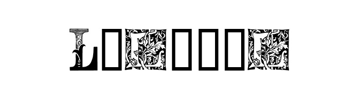 Ornamental Initials L  Free Fonts Download