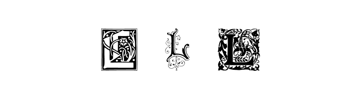 Ornamental Initials L  Free Fonts Download
