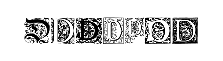 Ornamental Initials D  Free Fonts Download