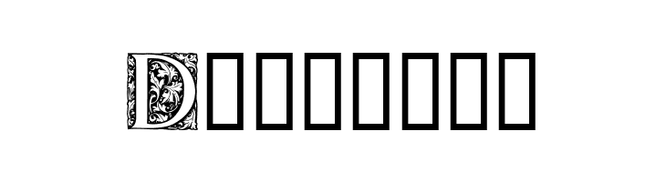 Ornamental Initials D  Free Fonts Download