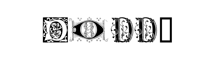 Ornamental Initials D  Free Fonts Download