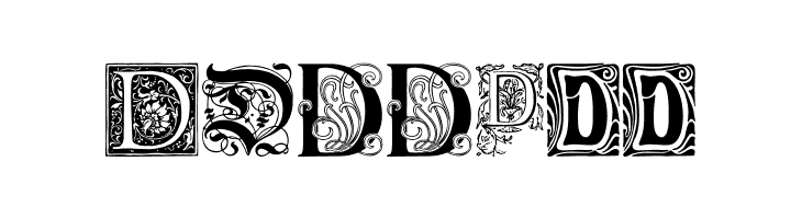 Ornamental Initials D  Free Fonts Download