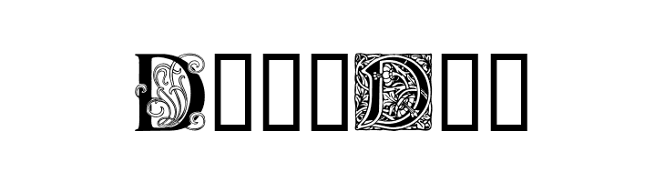 Ornamental Initials D  Free Fonts Download