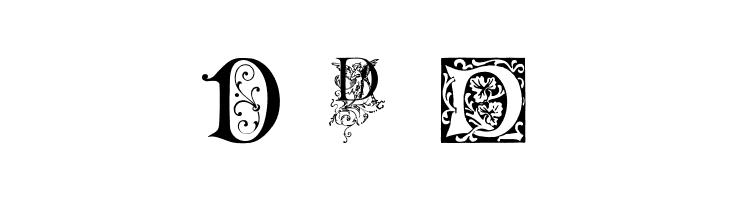 Ornamental Initials D  Free Fonts Download