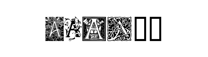 Art Nouveau Initials A  Free Fonts Download