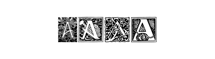 Art Nouveau Initials A  Free Fonts Download