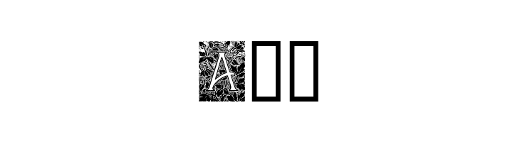 Art Nouveau Initials A  Free Fonts Download