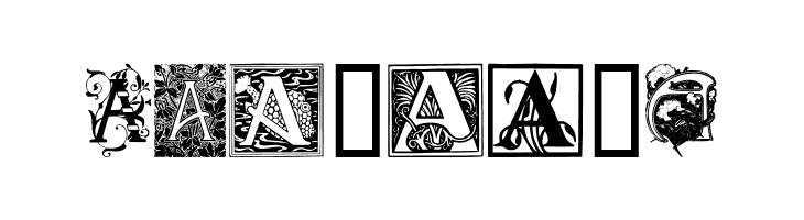 Art Nouveau Initials A  Free Fonts Download
