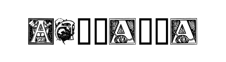 Art Nouveau Initials A  Free Fonts Download