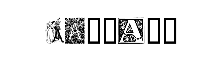 Art Nouveau Initials A  Free Fonts Download