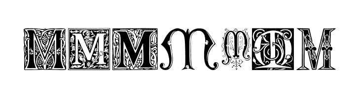 Ornamental Initials M  Free Fonts Download