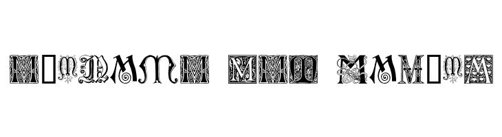 Ornamental Initials M  Free Fonts Download