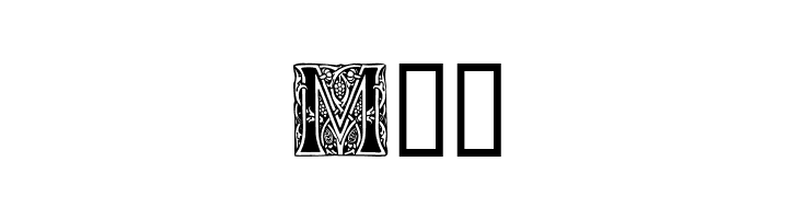 Ornamental Initials M  Free Fonts Download
