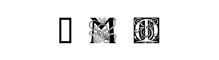 Ornamental Initials M  Free Fonts Download