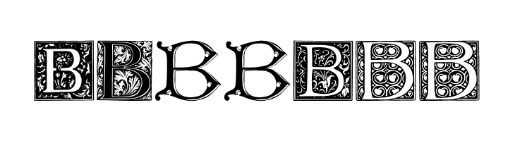 Ornamental Initials B  Free Fonts Download