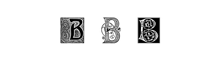 Ornamental Initials B  Free Fonts Download