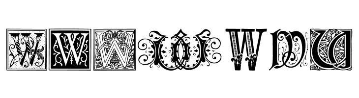 Ornamental Initials W  Free Fonts Download