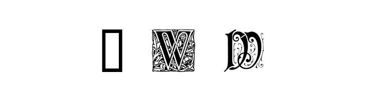 Ornamental Initials W  Free Fonts Download