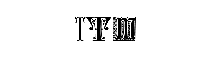 Ornamental Initials T  Free Fonts Download