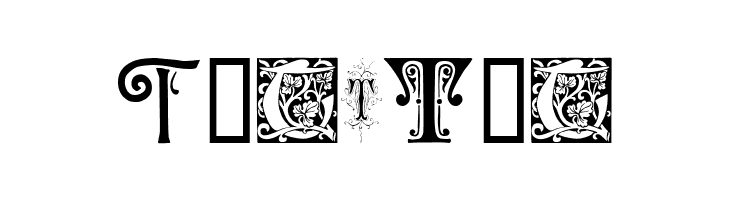 Ornamental Initials T  Free Fonts Download