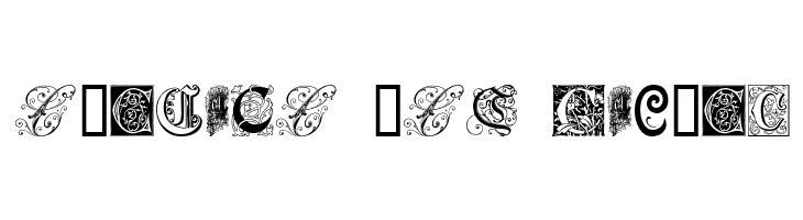 Ornamental Initials C  Free Fonts Download