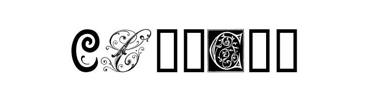 Ornamental Initials C  Free Fonts Download