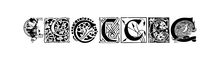 Art Nouveau Initials C  Free Fonts Download