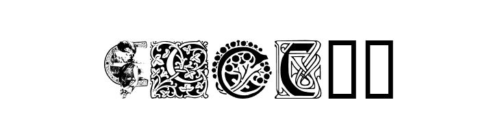 Art Nouveau Initials C  Free Fonts Download