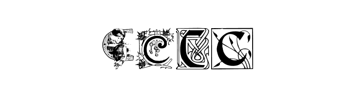 Art Nouveau Initials C  Free Fonts Download