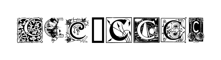 Art Nouveau Initials C  Free Fonts Download