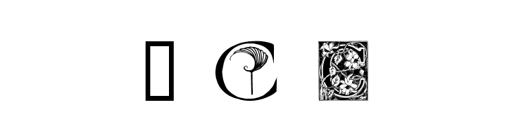 Art Nouveau Initials C  Free Fonts Download