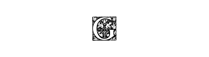 Ornamental Initials G  Free Fonts Download