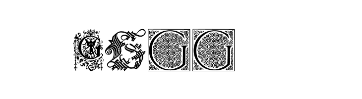 Ornamental Initials G  Free Fonts Download