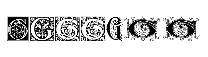 Ornamental Initials G  Free Fonts Download