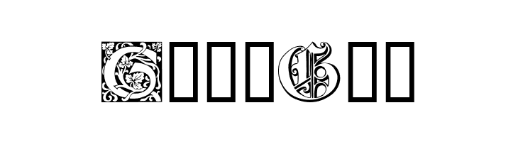 Ornamental Initials G  Free Fonts Download