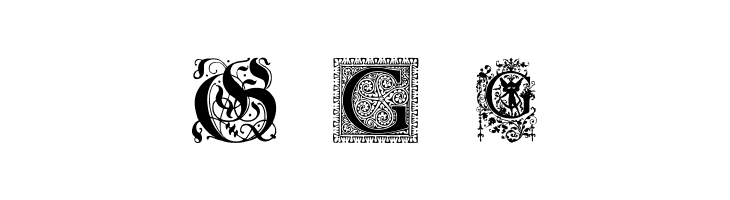 Ornamental Initials G  Free Fonts Download