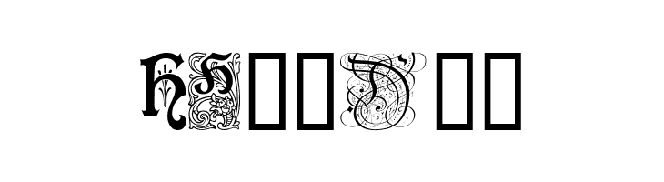 Ornamental Initials H  Free Fonts Download