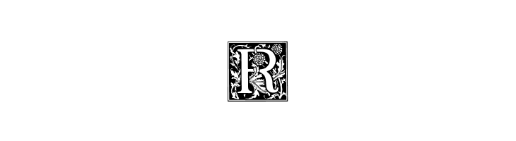 Ornamental Initials R  Free Fonts Download