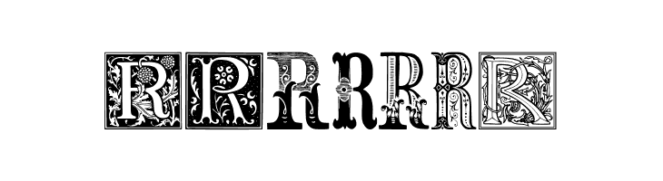 Ornamental Initials R  Free Fonts Download
