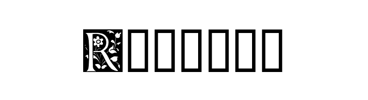 Ornamental Initials R  Free Fonts Download