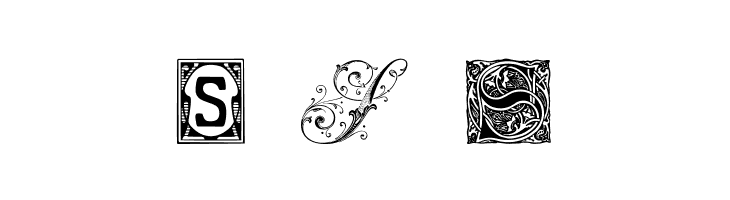 Ornamental Initials S  Free Fonts Download