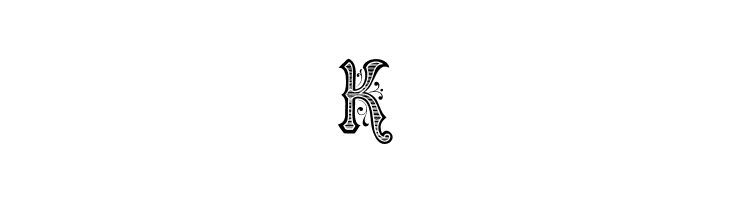 Ornamental Initials K  Free Fonts Download