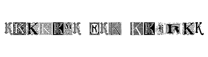Ornamental Initials K  Free Fonts Download