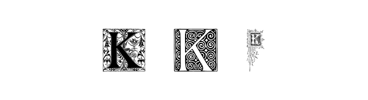 Ornamental Initials K  Free Fonts Download