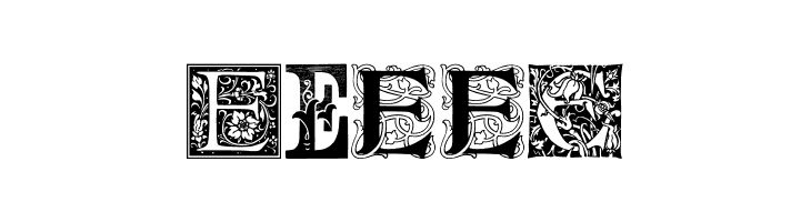 Ornamental Initials E  Free Fonts Download